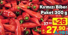 KIRMIZI BİBER PAKET 300 G fiyat ve kampanya bilgisi